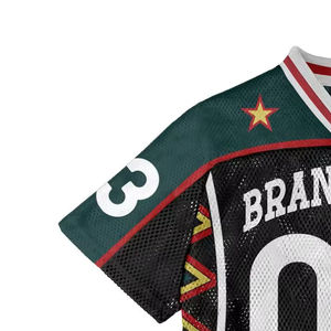 Jersey de Fútbol Americano Personalizado para Hombre, Diseño de Malla Holgado con Cuello en V, para Deportes de Verano - Product Image 4