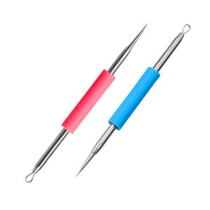 <b>Blackhead</b> Remover Comedone <b>Extractor</b> Curved <b>Blackhead</b> Tweezers Kit Professional Stainless Pimple Acne Blemish Removal - Product Image 6