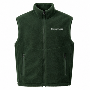 Chaleco polar personalizado para hombre con cremallera completa, cuello simulado, sin mangas, para trabajo al aire libre, venta al por mayor de fábrica - Product Image 6