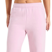 Pantalon de survêtement pour femme en molleton de coton, violet, brodé sur mesure OEM, grande taille, style décontracté, vente en gros