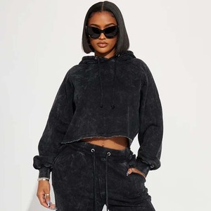 Women's <b>Pink</b> Blue Gradient Hoodie Oversized Fleece Sequined Cross Print Regular Sleeve Autumn Wear - Product Image 6