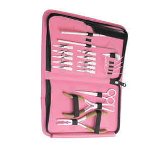 Kit professionnel d'extensions de cheveux avec pinces en acier inoxydable, outils d'extensions de cheveux à bandes adhésives, installation complète d'extensions de cheveux en salon - Product Image 6