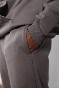 Conjunto Deportivo Unisex de Alta Calidad, Sudadera con Capucha y Pantalones de Chándal de Algodón de 450 g/m², Corte Cuadrado, con Cremallera, Personalizable con Logotipo, Talla Grande para Hombre - Product Image 5
