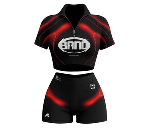 Conjunto Deportivo de 2 Piezas para Mujer TAHAD, Transpirable y Ecológico, Top y Pantalones Cortos Ajustados con Estampado Digital, Largo por Encima de la Rodilla - Product Image 5