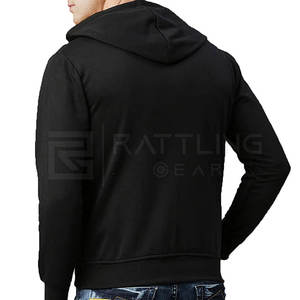 Fabricant de sweats à capuche d'hiver personnalisés grande taille pour hommes bonne qualité 100% coton surdimensionné avec fermeture éclair motif imprimé - Product Image 2