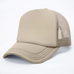 Custom Unisex Mesh Trucker Cap Solid Color Adjustable Back Closure 6-Panel Casual Hat for Adults Spring Summer Wear - Product Image 1