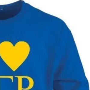 เสื้อสเวตเชิ้ตคอกลม I Love Sigma Gamma Rho สีน้ำเงินรอยัล สำหรับผู้หญิง ลายกราฟิกตัวอักษร สไตล์ลำลองสำหรับชมรมนักศึกษากรีก  แบบสั่งทำพิเศษ - Product Image 5
