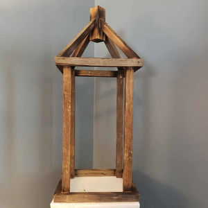 Antique Creations - Portavelas de Madera Ecológico de Estilo Europeo Retro Vintage, Hecho a Mano, Resistente al Viento, Estilo Rústico, para Navidad - Product Image 3