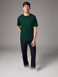 T-shirt décontracté surdimensionné de haute qualité, uni, 100 % coton, personnalisable, brodé, imprimé, grande taille, tricoté, tendance - Product Image 2
