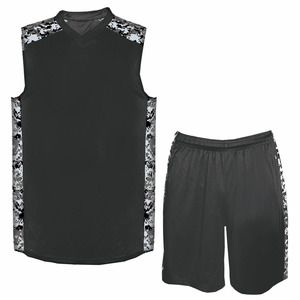 Ensemble d'uniformes de basketball personnalisés de qualité supérieure, imprimés par sublimation, style professionnel, grandes tailles, respirant, séchage rapide, unisexe, 100% coton - Product Image 6