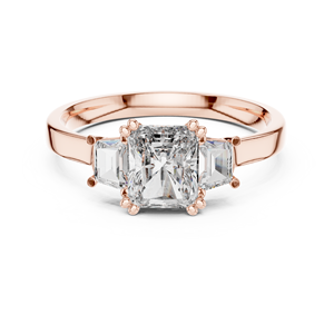 Anillo Solitario Personalizado con Corte Baguette y Radiante, con Diamante Cultivado en Laboratorio, en Oro Amarillo de 18 Quilates, para Fiestas, Bodas, Uso Diario, Regalo de Lujo para Mujer - Product Image 5