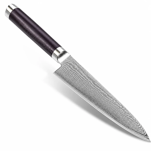 Couteau de chef professionnel de style japonais, lame en damas, manche personnalisé, couteau de cuisine, vente en gros, fournisseur OEM - Product Image 2