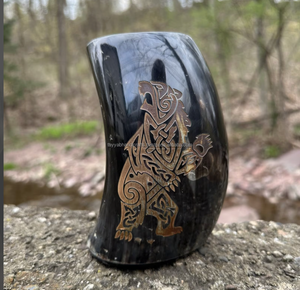 Tasses à corne à boire et verres à corne à boire sur mesure avec gravure personnalisée adaptée à l'approvisionnement artisanal Viking - Product Image 5