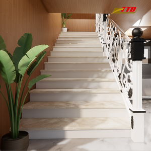 Rampe d'escalier en fer forgé avec balustres décoratifs en fer, design de main courante en fer pour intérieurs classiques et modernes - Product Image 6