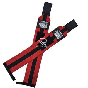 Bandes de maintien pour poignets personnalisées, robustes, avec fermeture auto-agrippante, bandes de maintien élastiques pour la musculation et la salle de sport, étiquette privée - Product Image 4