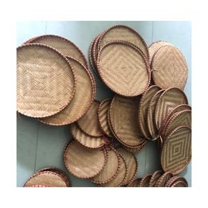 Panier de rangement ovale en bambou tressé à la main, plateau à fruits tissé, organisateur multifonction écologique pour le rangement des aliments dans la cuisine - Product Image 2