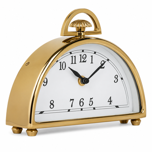 Vintage Gold Metal Table <b>Clock</b> Decorative Desk <b>Clock</b> Silent Analog Mantel <b>Clock</b> Luxury Home Office Tabletop <b>Clock</b> - Product Image 4