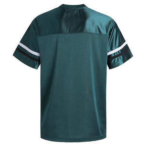 Camiseta de Rugby Verde Oscuro para Hombre, Manga Corta, Cuello Redondo, Absorbe la Humedad, 100% Poliéster, Tejido de Malla, Corte Regular, para Todas las Temporadas - Product Image 2