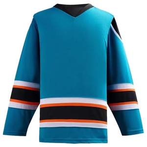 Maillot de hockey sur glace personnalisé, impression de nom et de numéro, maillots de hockey unisexes, 100% polyester, imprimé par transfert thermique - Product Image 1