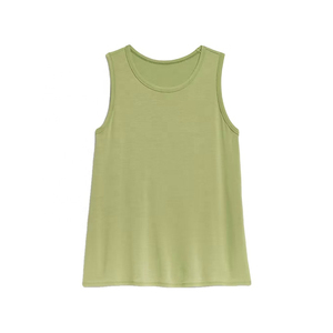 Camisetas sin Mangas Básicas Holgadas para Mujer con Logotipo Personalizado del Fabricante, Cuello Redondo, Color Sólido, Ropa Casual de Verano, Tallas Grandes - Product Image 1