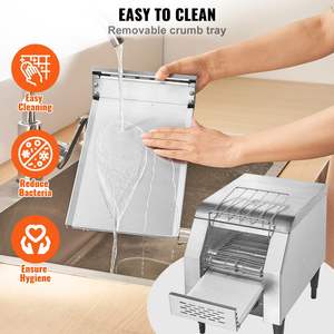 Tostadora transportadora comercial de alta resistencia 150 rebanadas/hora horno de acero inoxidable para restaurante para equipo de panadería de pan Bagel - Product Image 6