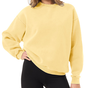 Sudadera Premium con Lavado Ácido y Bordado, Ecológica, con Logotipo Personalizado, OEM ODM, Cuello Redondo Vintage, Fabricante de Ropa al por Mayor - Product Image 2