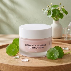 Crème réparatrice apaisante CICA avec exosomes de Centella, OEM ODM, marque privée, soin de la peau, 30g, flacon en verre, MOQ 700 pièces - Product Image 3
