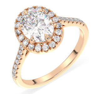 Anillo de Compromiso REYES con Diamante Ovalado de 2.1 Quilates, Certificado IGI, para Mujer, Oro Rosa de 14K, Regalo de Boda, Joyería Fina, Venta al Por Mayor - Product Image 2