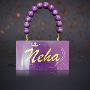 Bolso de mano de resina para mujer Color personalizado con diseño de brillo Patrón de piedra Precio al por mayor - Product Image 3