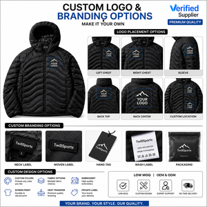 Lightweight Men's Hooded Puffer Bomber <b>Jacket</b> Warm Windproof Water-Resistant Winter Front Compact Design Outdoor Casual Wear - Product Image 6