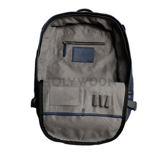 New Unisex Leather <b>Backpack</b> Polyester Zipper Lightweight Waterproof Spacious Storage for Business Travel Office Use Daily Carry - Product Image 4