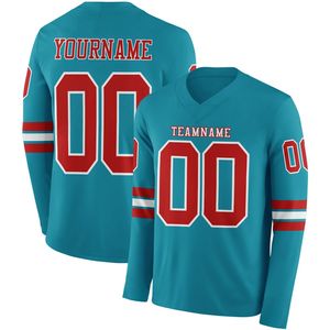 Camiseta de Fútbol de Manga Larga para Hombre OEM, Personalizable con Nombre/Número del Jugador, Impresión por Transferencia de Calor, Personalizable con Nombre del Equipo, Logotipo y Posiciones - Product Image 4