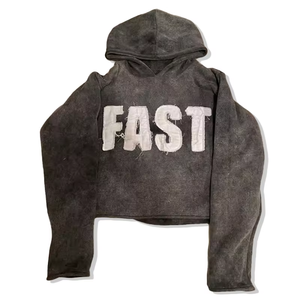 Sweat-shirts amples brodés Y2K vintage décontractés pour le quotidien, en polaire à capuche, style High Street américain, collection automne-hiver, personnalisables et à séchage rapide - Product Image 2