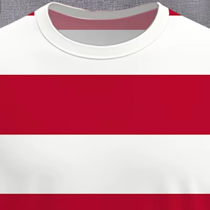 เสื้อยืดแขนยาวคอกลมลายทางสไตล์ฮิปฮอปสีพื้น ผ้าฝ้าย 100% สำหรับผู้ชาย จากบังกลาเทศ - Product Image 4