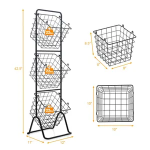 Panier en fil métallique de luxe pour la décoration hôtelière haut de gamme, panier en métal fait main pour des besoins de rangement décoratifs élégants, fabrication artisanale de luxe - Product Image 3