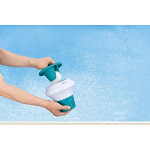 Distributore di cloro pieghevole blu galleggiante per 3 \ "compresse da piscina 6.9 \" X 6.9 \ "X 7.3 \"-strumento e accessorio per la pulizia della piscina - Product Image 2