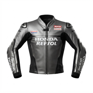 Men’s Zonda Cowhide Leather <b>Racing</b> <b>Jacket</b>/Chaqueta MotoCP Style CE Level 2 Armor Motorcycle Track Riding Protective Gear CE - Product Image 1