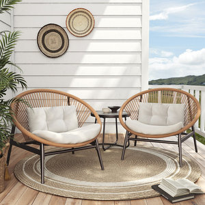 Ensemble de 2 chaises de jardin de patio avec coussins - Product Image 3
