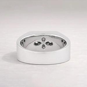 Cluster Round Brilliant Cut Moissanite Diamond Engagement <b>Ring</b> Hip Hop Style Statement <b>Ring</b> 925 Sterling Silver Jewelry <b>for</b> <b>Men</b> - Product Image 3