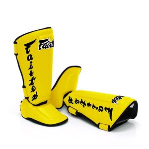 Espinilleras Desmontables de Cuero Fairtex Blancas y Negras para Muay Thai y Boxeo, Protección Profesional Ligera y Personalizada, Unisex - Product Image 2