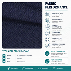 Tissu tricoté performant <span class=keywords><strong>77</strong></span> % nylon 23 % élasthanne pour hauts de bikini, toucher rafraîchissant, couleur OEM - Product Image 3