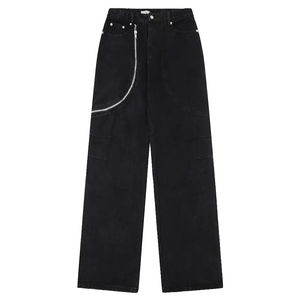 Jean en denim coupe droite 100 % coton de qualité supérieure pour homme, coupe ample, motif uni, vente en gros, jean baggy d'hiver - Product Image 1