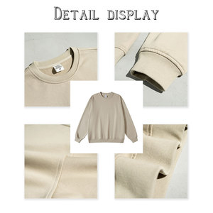 Sweat-shirts unisexes de style streetwear, logo personnalisé, sweat-shirts pour hommes, sweat-shirts de haute qualité 100% coton - Product Image 3