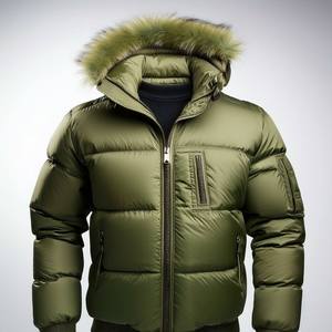 Vestes pour hommes en gros – Blouson d'hiver matelassé épais personnalisé avec col montant et fermeture éclair intégrale – Manteau d'extérieur tendance - Product Image 4