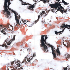 Carreaux muraux intérieurs en porcelaine Soon Maroon 600x600mm, texture imitation pierre, finition brillante, antibactériens, résistants aux acides, adhésifs - Product Image 1