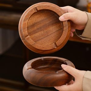 Cenicero de Madera Maciza de Nogal con Diseño Clásico para el Hogar, Antideslizante, Fácil de Limpiar, con Logotipo Grabado Personalizado, Venta al Por Mayor - Product Image 5