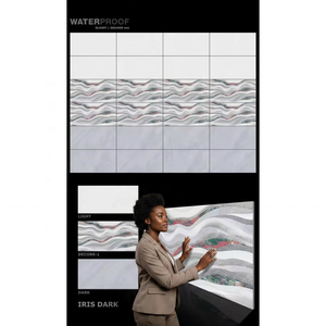 12x24 Derniers carreaux muraux en céramique texturée émaillée à jet d'encre 3D ondulé de luxe 300x600mm 30x60cm pour l'intérieur de la maison Porcelaine - Product Image 4