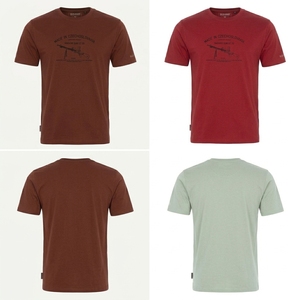 T-shirt à manches courtes pour homme, col rond, 100% coton, jersey simple, imprimé numérique sur le devant, 180g - Product Image 1