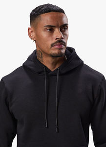 Ensemble de survêtement unisexe noir à capuche, grande taille, 2-en-1, décontracté, manches longues, couleur unie, molleton de coton, pantalon de jogging, tenue d'hiver - Product Image 6