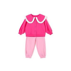 Ensemble de vêtements en velours coréen OZKIZ pour filles de 2 à 6 ans, mode enfantine en gros avec accents de ruban pour le printemps/l'automne - Product Image 1